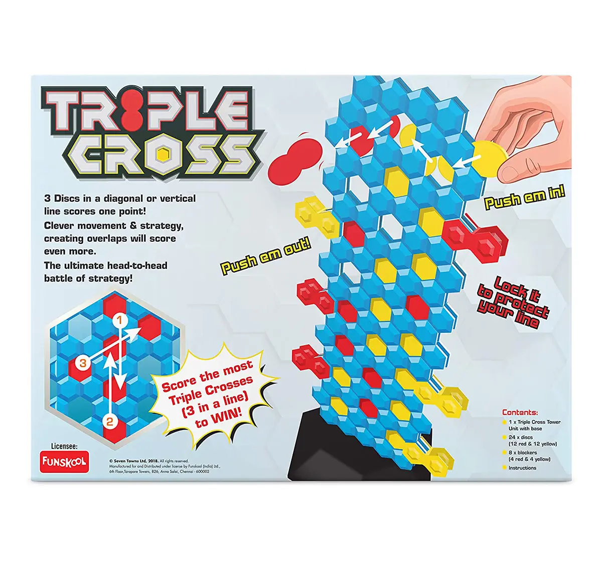  Funskool Triple Cross Games for Kids age 6Y+ 