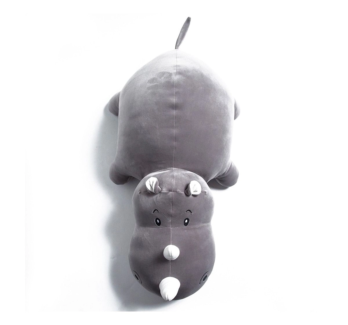 Hamleys Super Soft Plush Resting Rhino Quirky Soft Toys for Kids age 0M+ - 20 Cm (Grey)