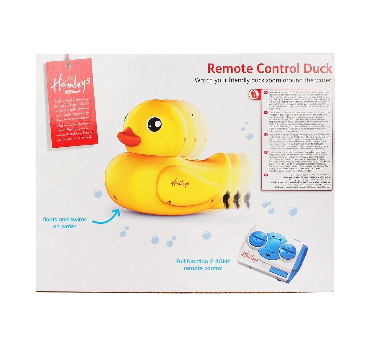 Hamleys Remote Control Duck Splash Bath Toys & Accessories for Kids age 3Y+ (Yellow)