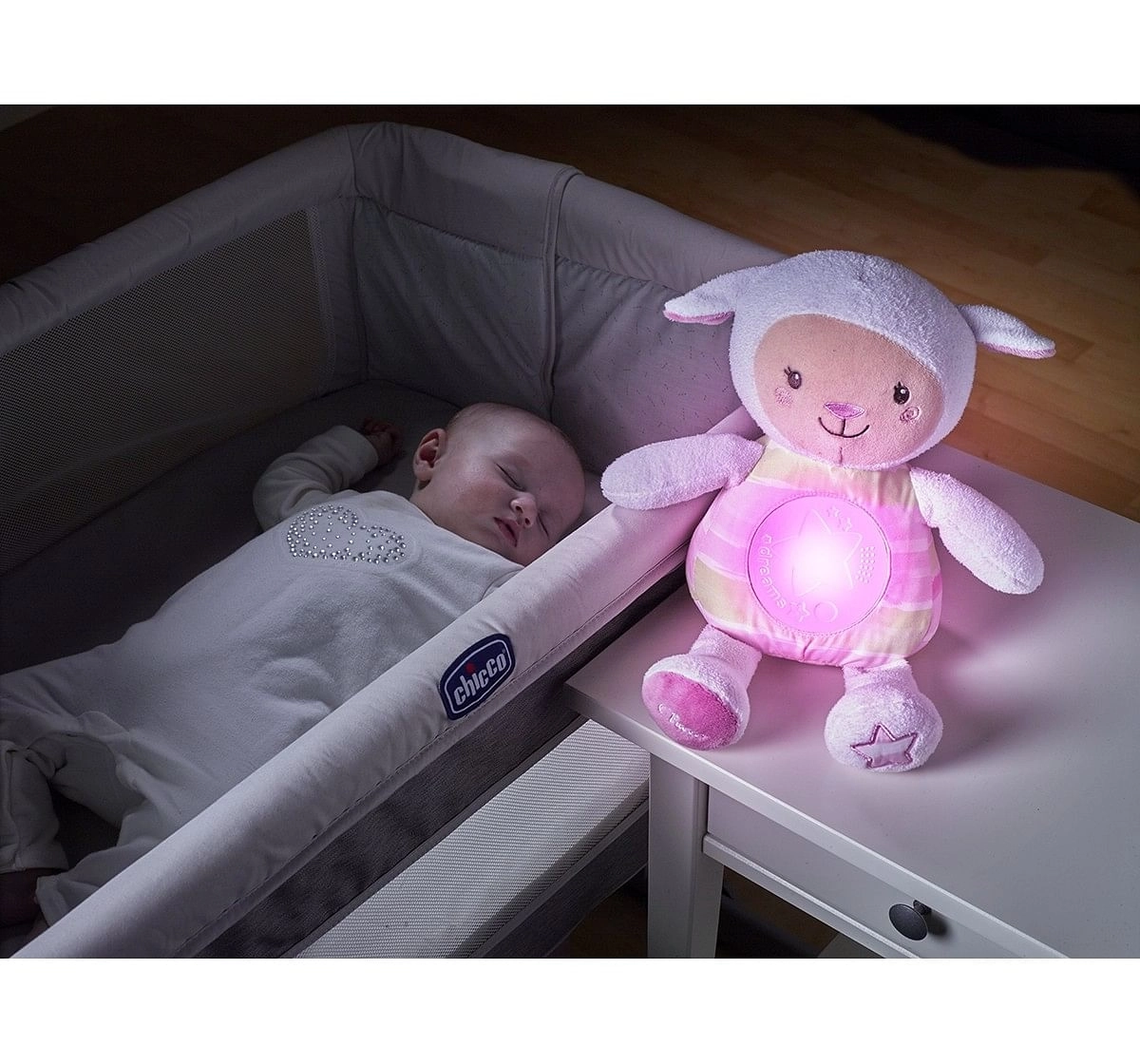 Chicco Mama Lullaby Sheep Toy with Voice Recording for New Born age 0M+ (Pink)