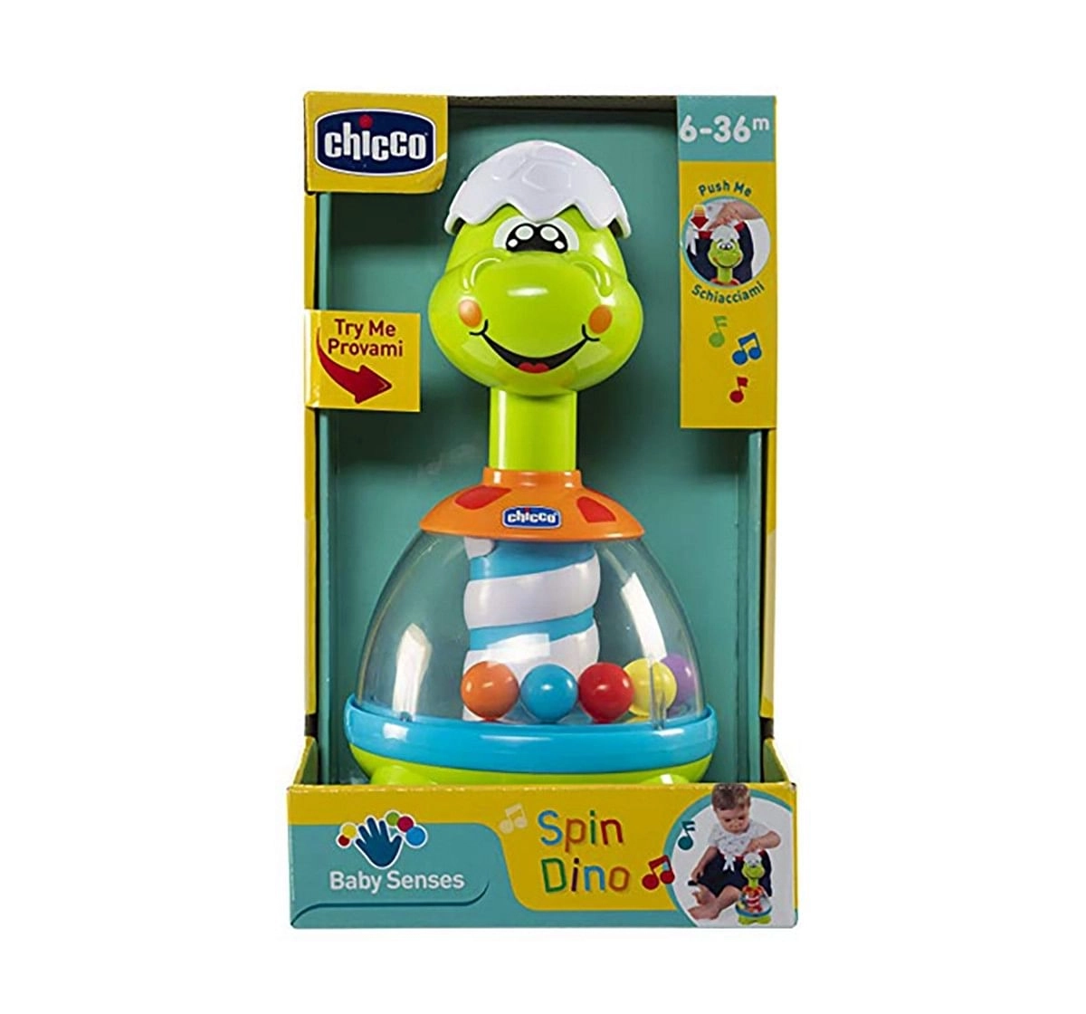 Chicco Spin Dino Musical Activity Toys for Kids age 6M+ 