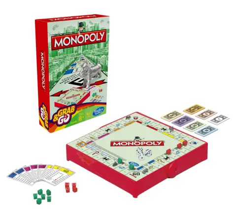 Hasbro Monopoly Grab & Go Board Game Multicolour, 8Y+
