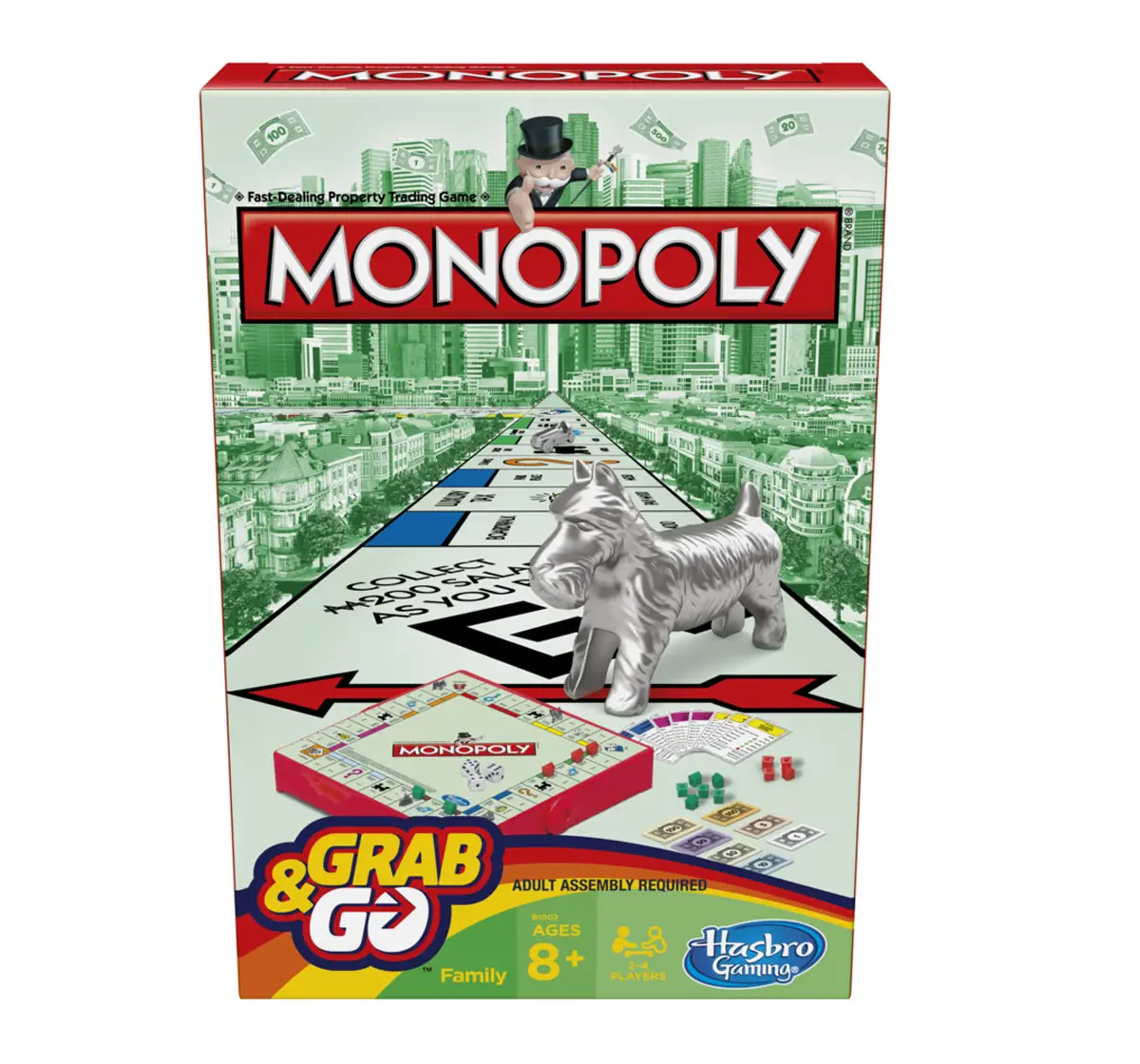 Hasbro Monopoly Grab & Go Board Game Multicolour, 8Y+