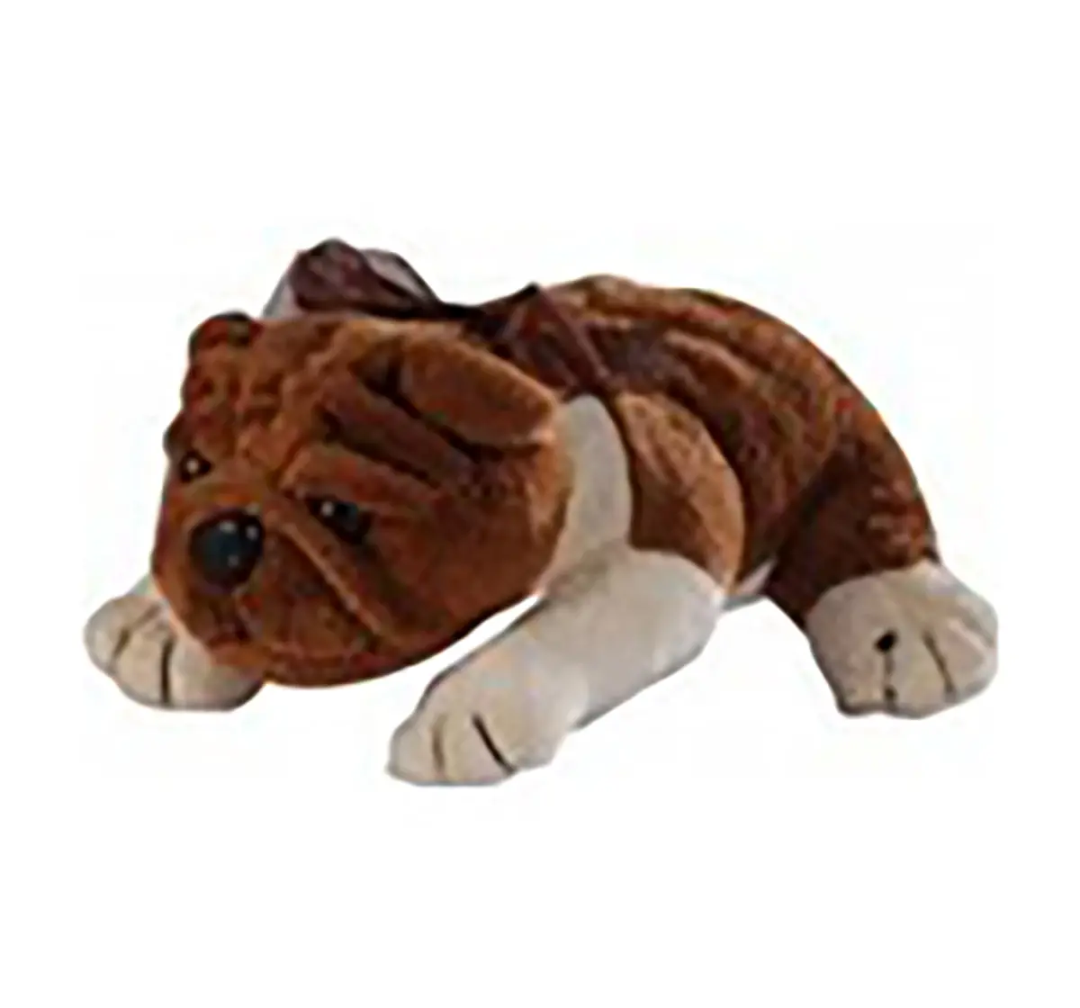 Soft Buddies Lying Bull Dog Large Quirky Soft Toys for Kids age 3Y+ - 37 Cm (Brown)
