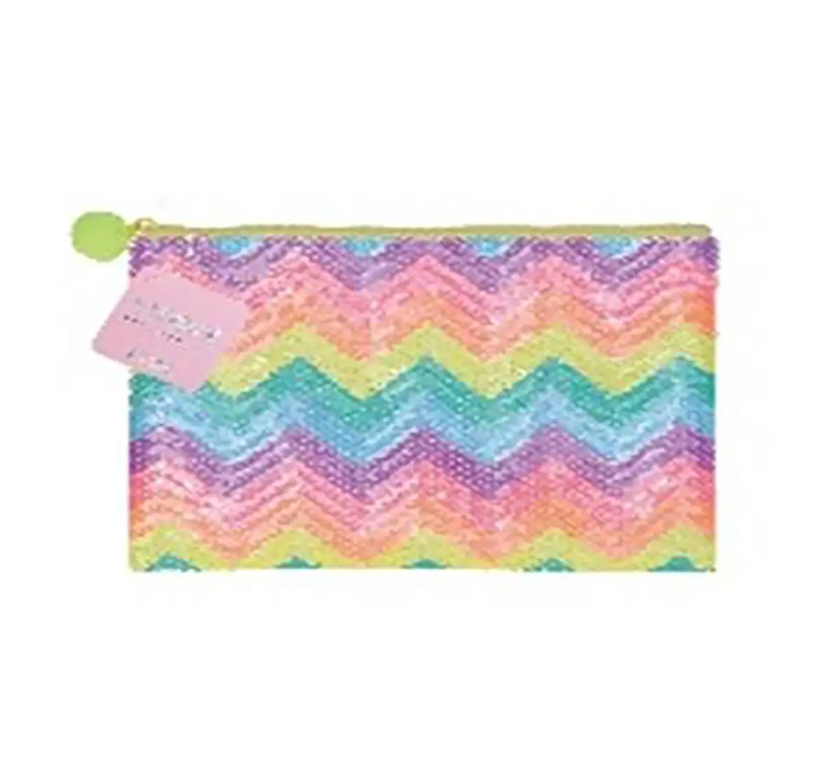 Syloon Sequin Pencil Pouch Zig Zag Rainbow Pencil Pouches & Boxes for Kids age 6Y+ 