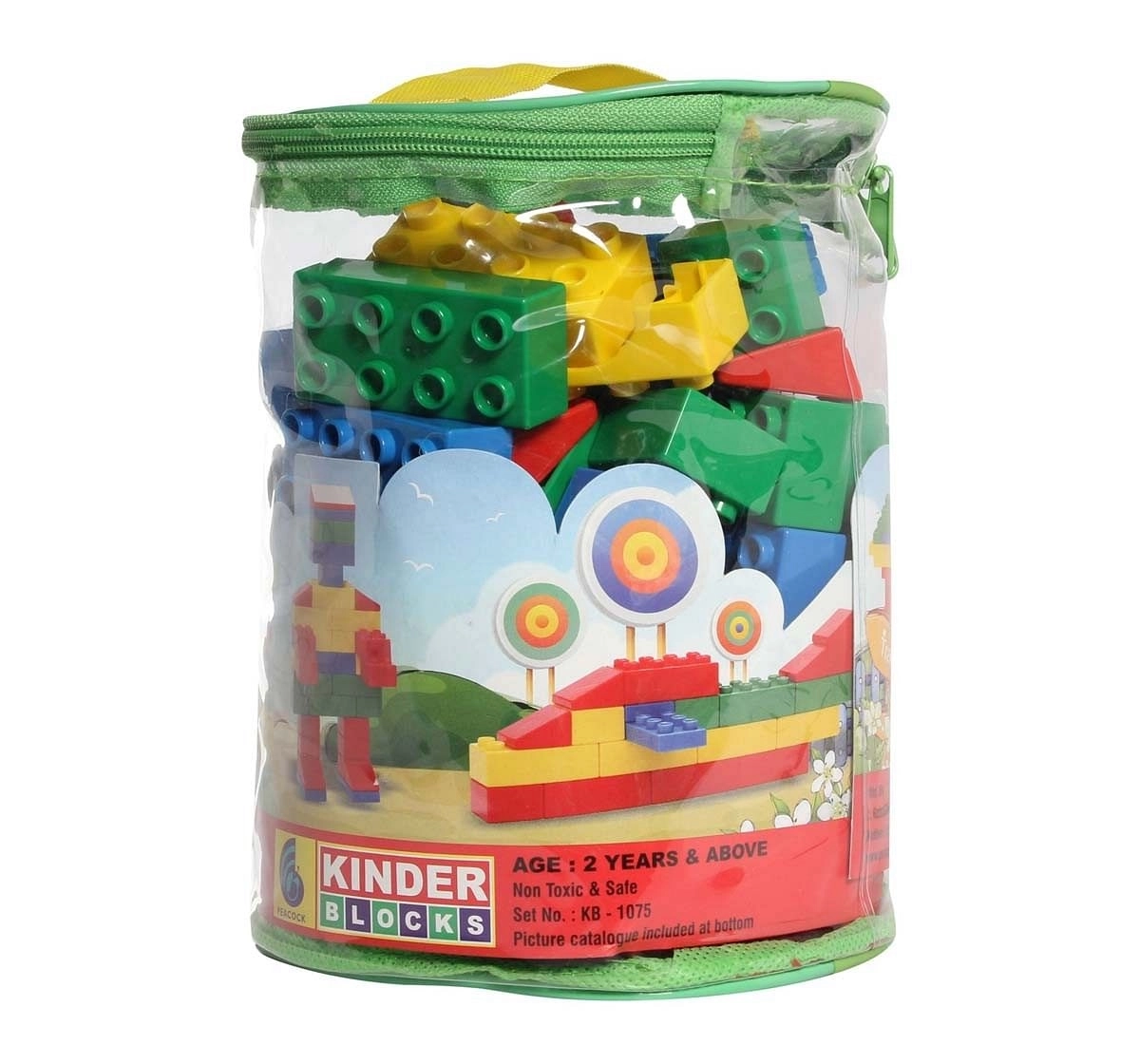 Peacock Kinder 75 Pieces Generic Blocks for Kids age 2Y+ 