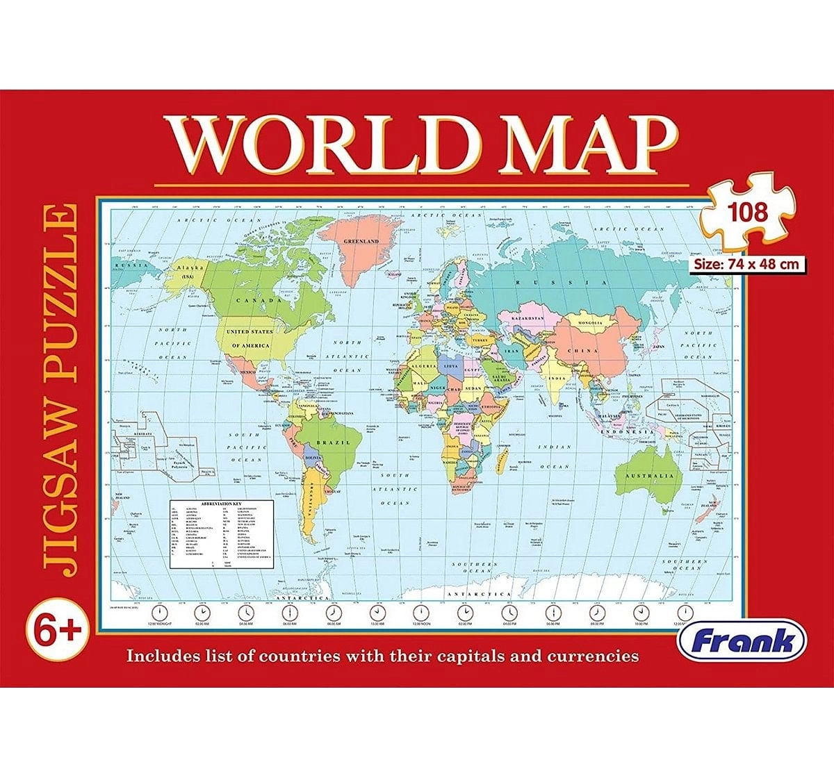 Frank 2 In 1 Map Puzzles for Kids age 6Y+ 