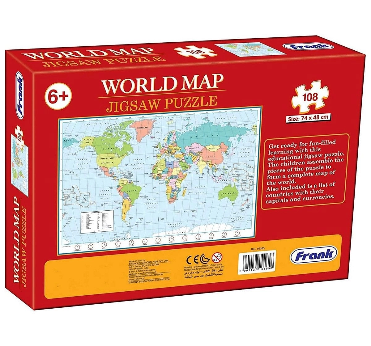 Frank 2 In 1 Map Puzzles for Kids age 6Y+ 