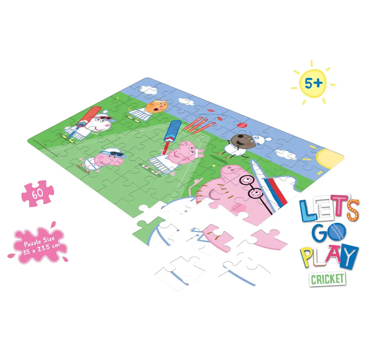 Frank Peppa Pig Play Cricket Puzzles for Kids Age 5Y+