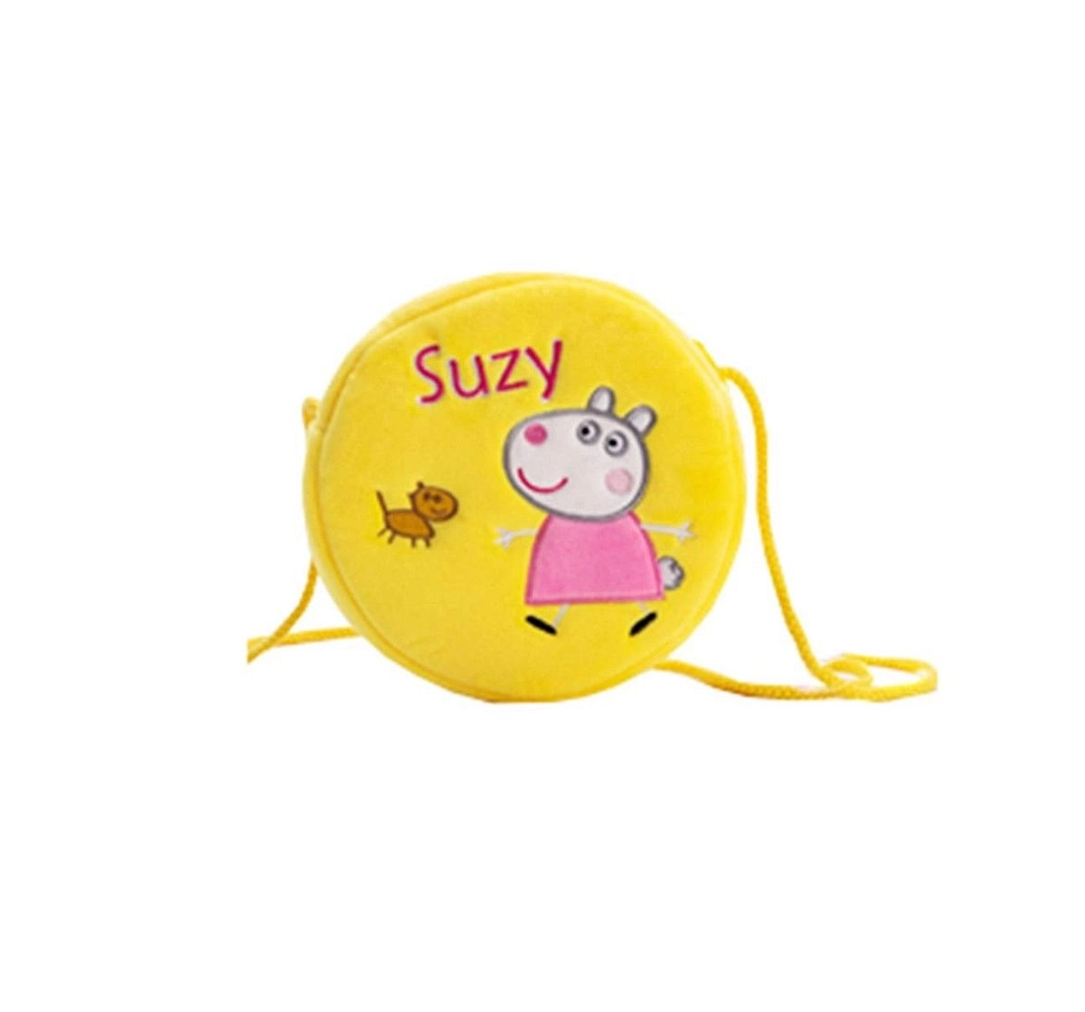 Peppa Pig Suzy Sheep Round Sling Bag Plush Accessory for age 3Y+ - 16 Cm (Yellow)