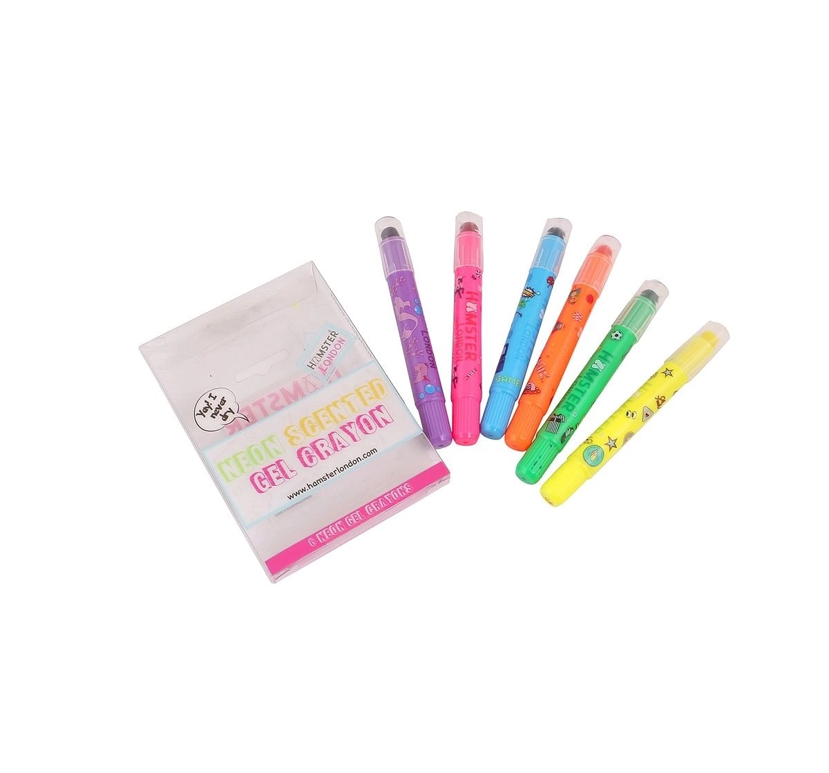 Hamster London Gel Crayons Pack of 6 for Kids age 3Y+ 