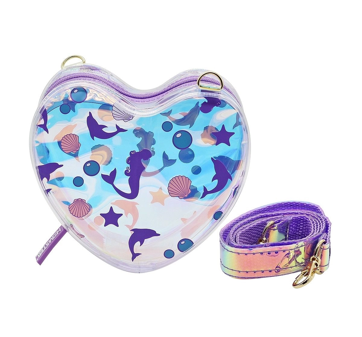 Hamster London Heart Shaped Mermaid Sling Bag for age 3Y+ (Purple)