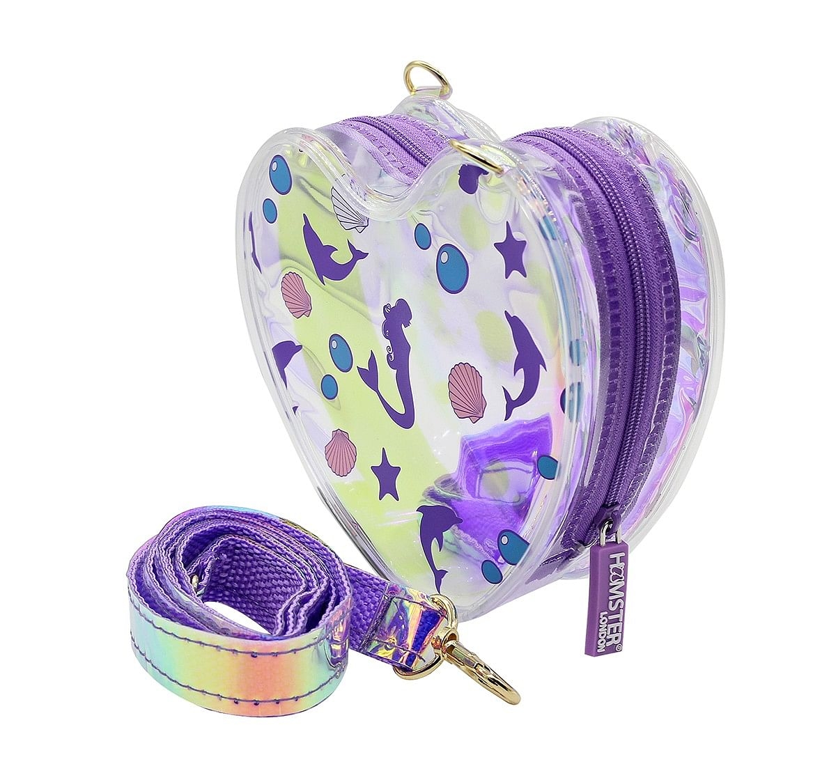 Hamster London Heart Shaped Mermaid Sling Bag for age 3Y+ (Purple)