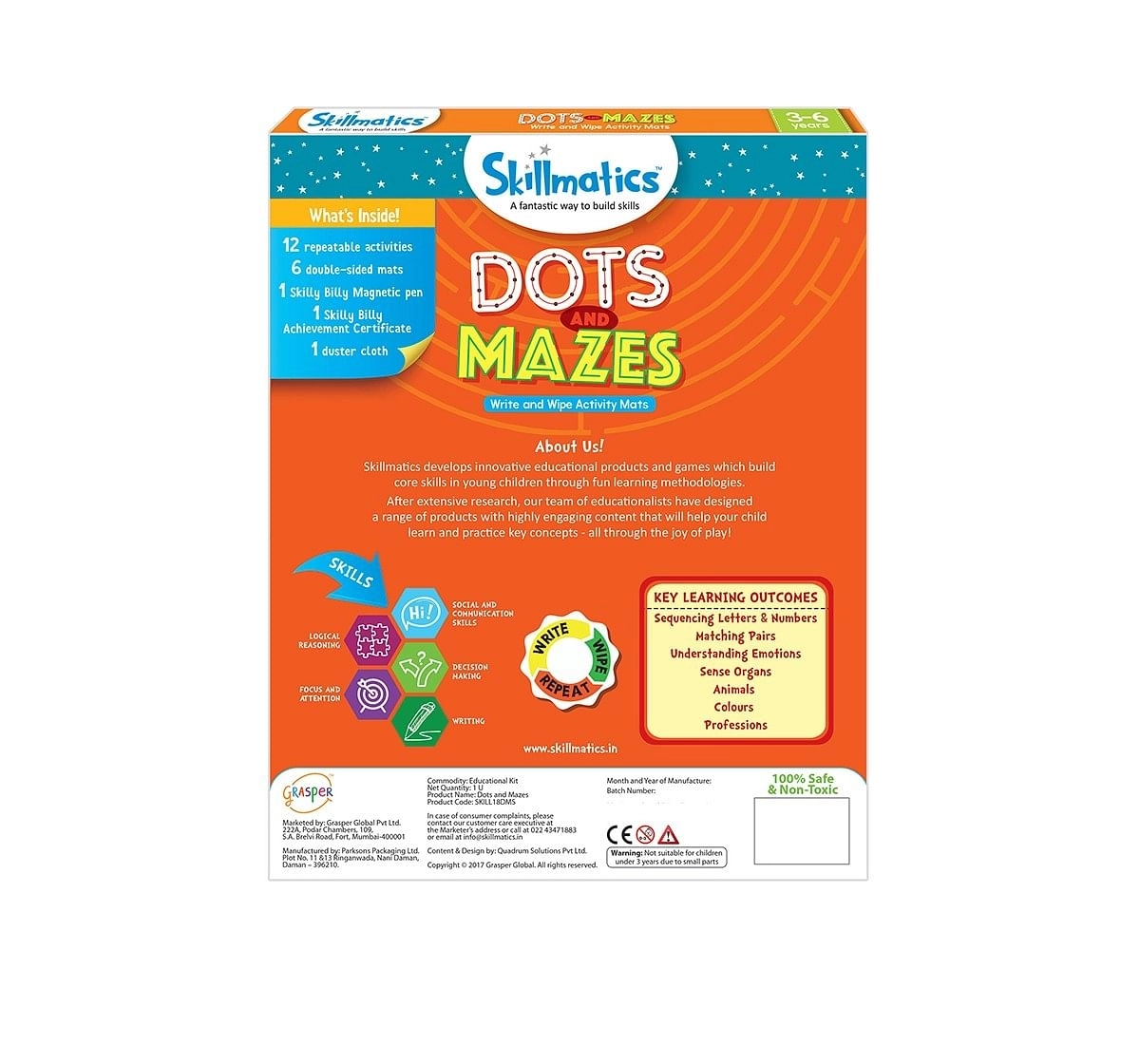  Skillmatics Dots And Mazes Games for Kids age 3Y+ 