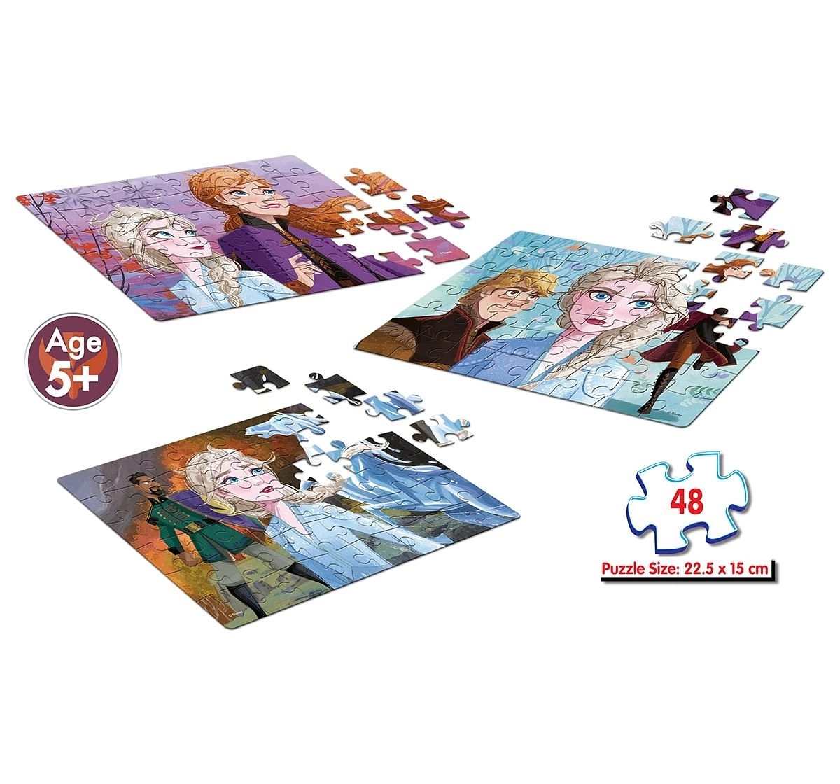 Frank Frozen II 3 In 1 Puzzles for Kids age 5Y+ 