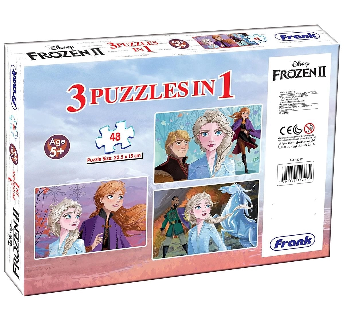 Frank Frozen II 3 In 1 Puzzles for Kids age 5Y+ 
