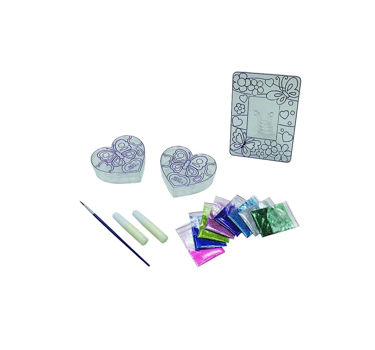 Youreka Glitter Frame & Trinket Box DIY Art & Craft Kits for age 3Y+ 