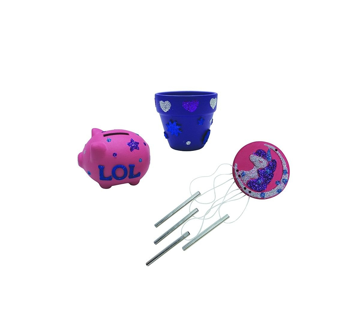 Youreka Cool Glitter Ceramic Tub DIY Art & Craft Kits for age 3Y+ 
