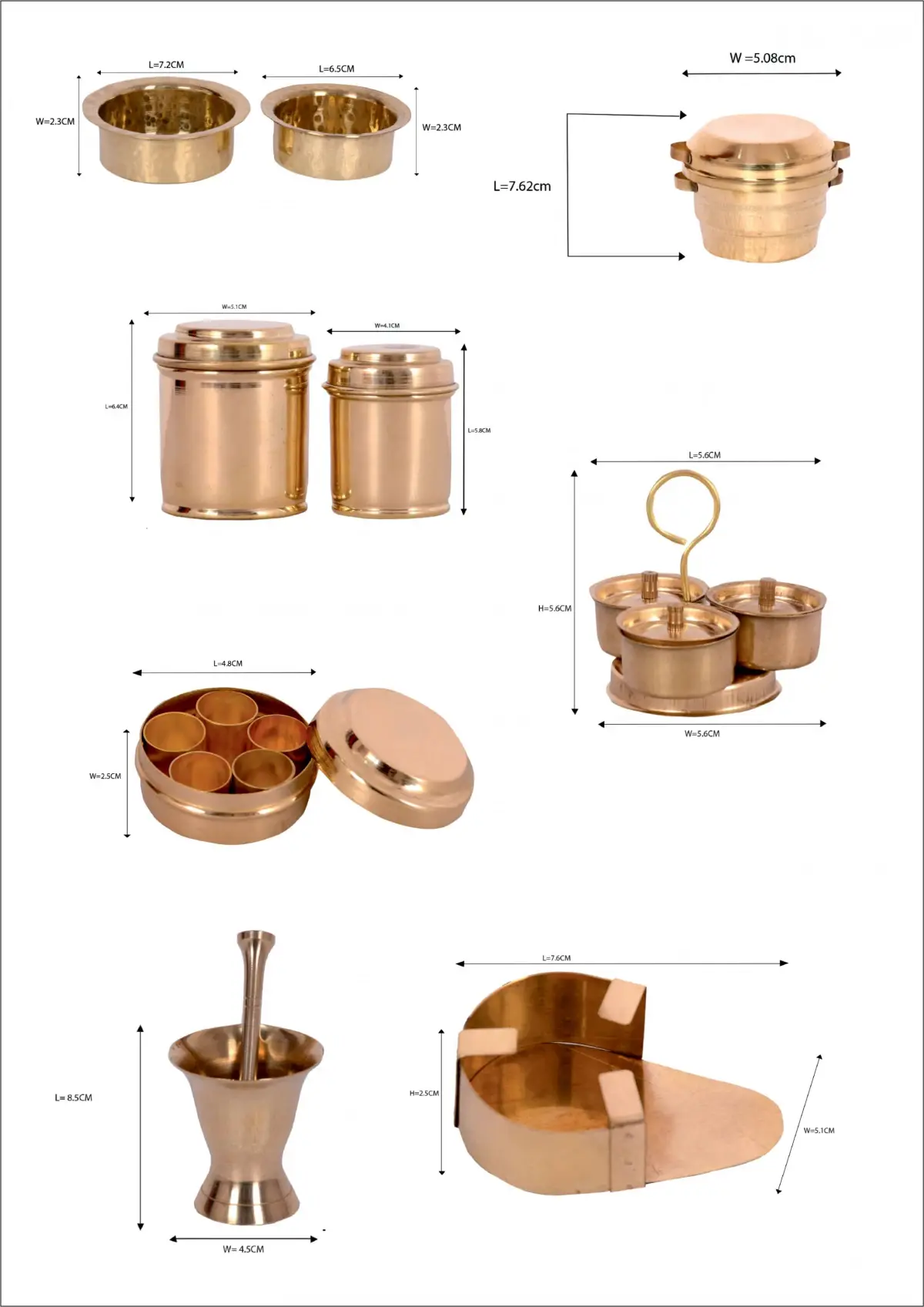 Desi Toys Premium Brass Roleplay Kitchen Set for Kids age 5Y+ (Golden)