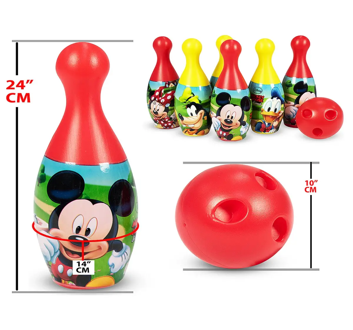 ITOYS Bowling Play Set Box Micky Mouse, Multicolour, 3Y+