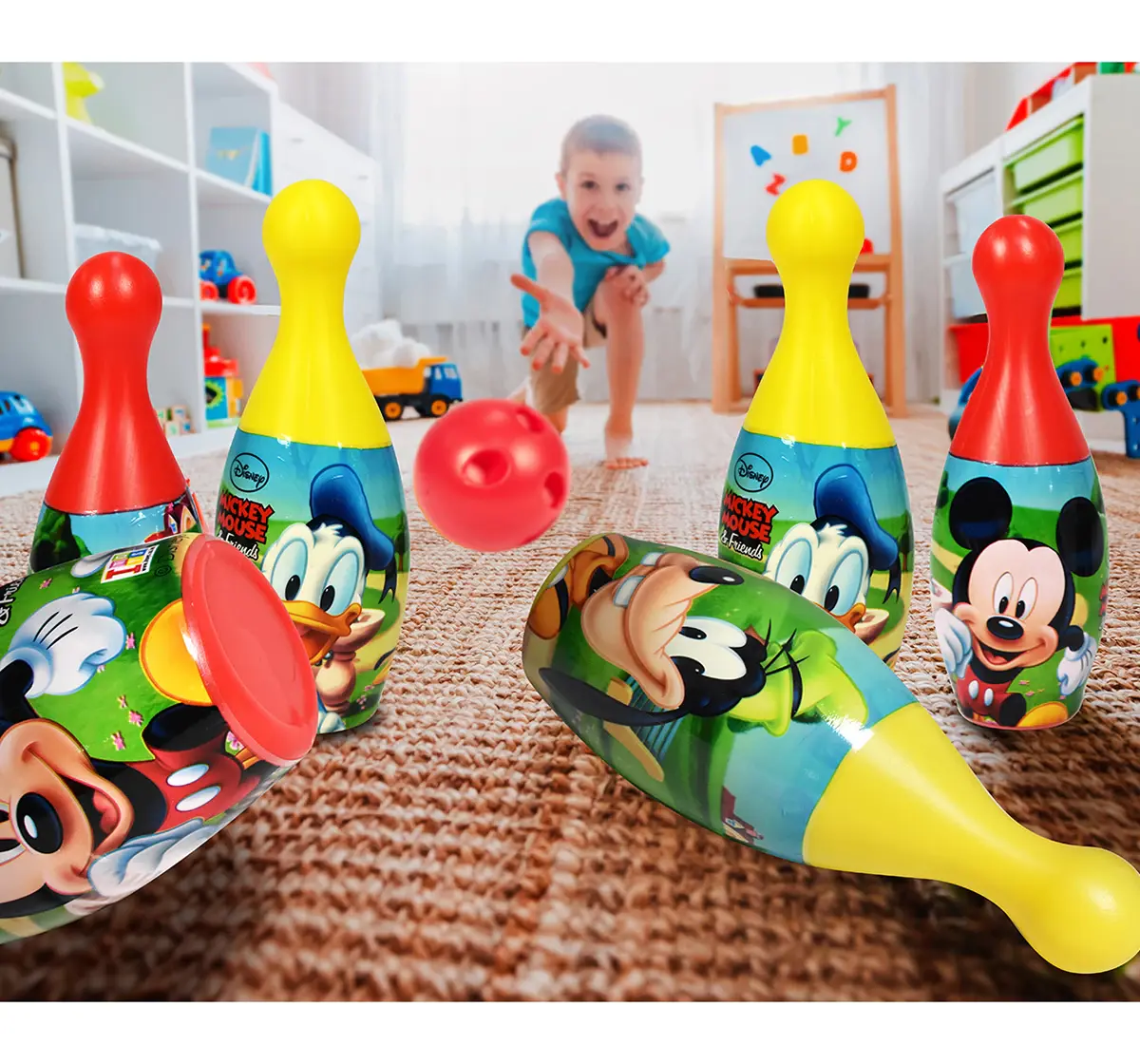 ITOYS Bowling Play Set Box Micky Mouse, Multicolour, 3Y+