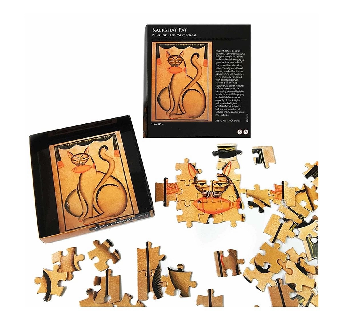  Frogg Kalighat Pat  63Pc Puzzles for Kids age 7Y+ (Mustard)