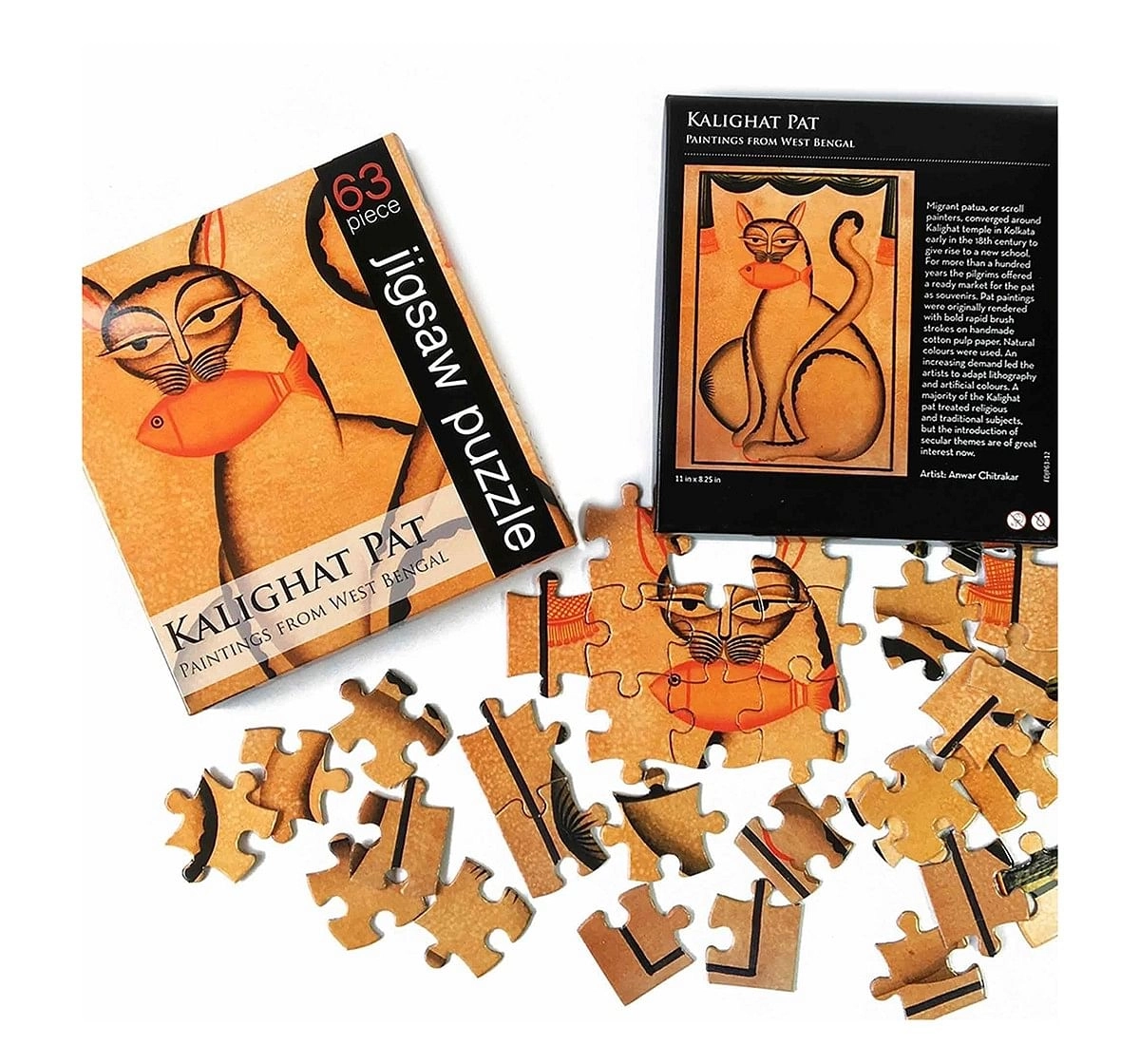  Frogg Kalighat Pat  63Pc Puzzles for Kids age 7Y+ (Mustard)