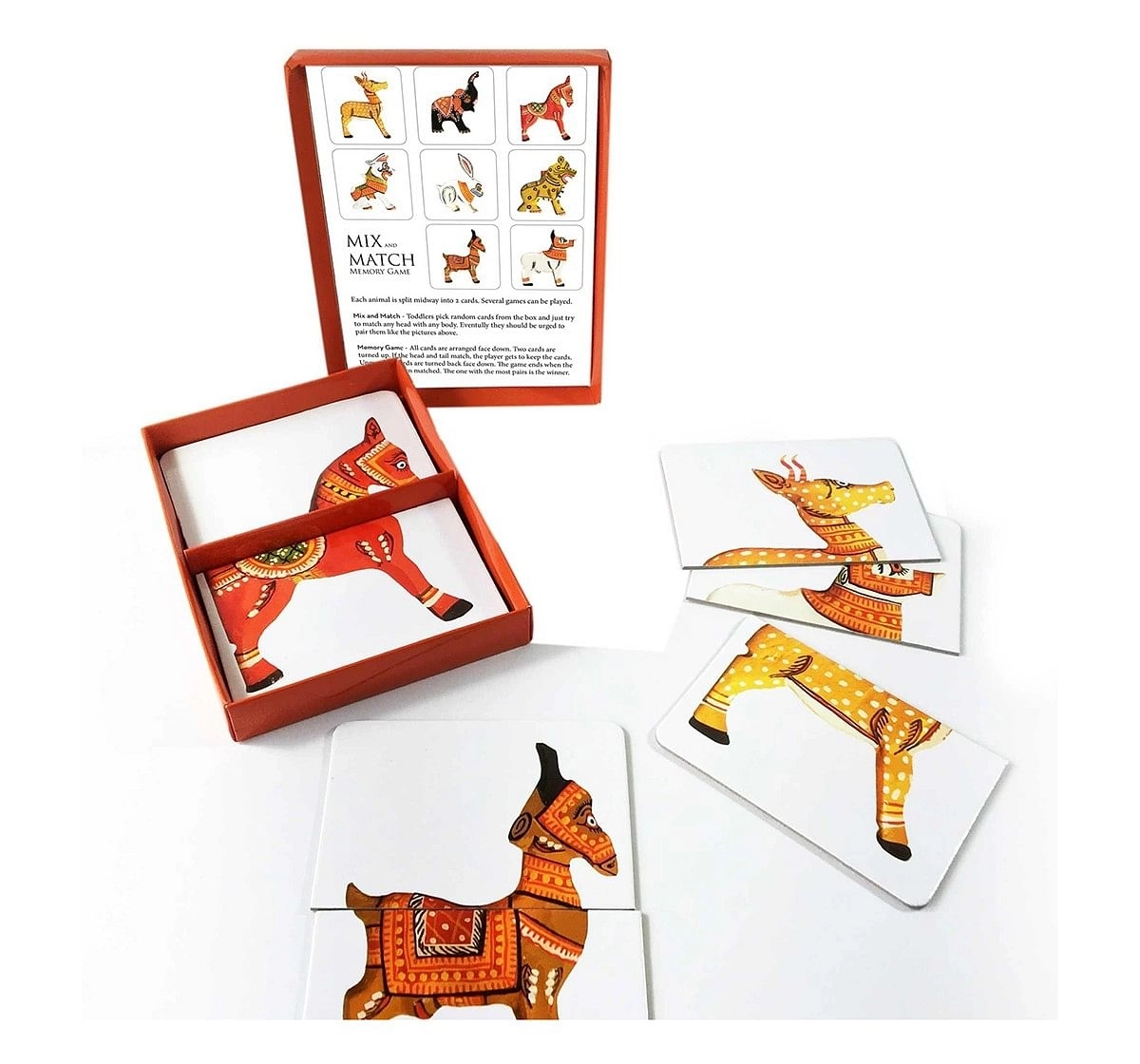 Frogg Mixmatch Patachitra Animals Games for Kids age 3Y+ (Red)