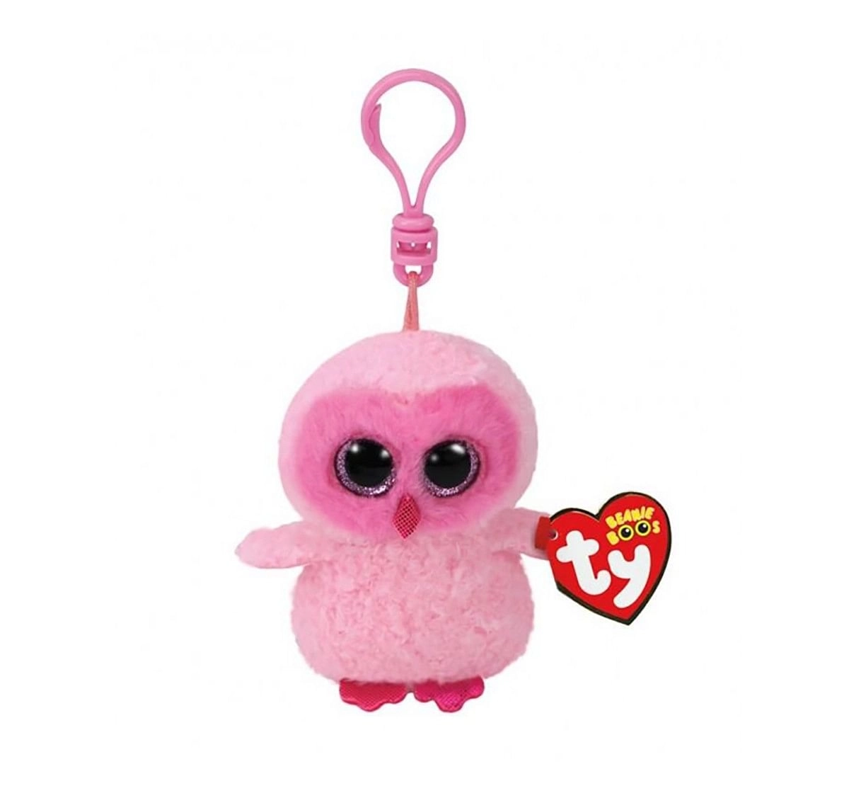 Ty Twiggy - Pink Owl Clip Plush Accessories for Kids age 3Y+ - 8.5 Cm 