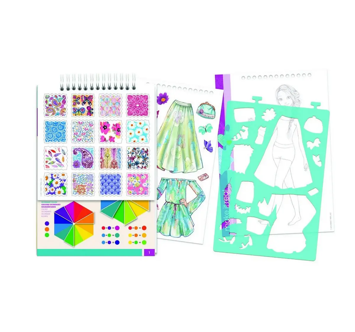 Make It Real Stationary Fashion Design Sketchbook: Blooming Creativity Multicolor 8 To 14 Years
