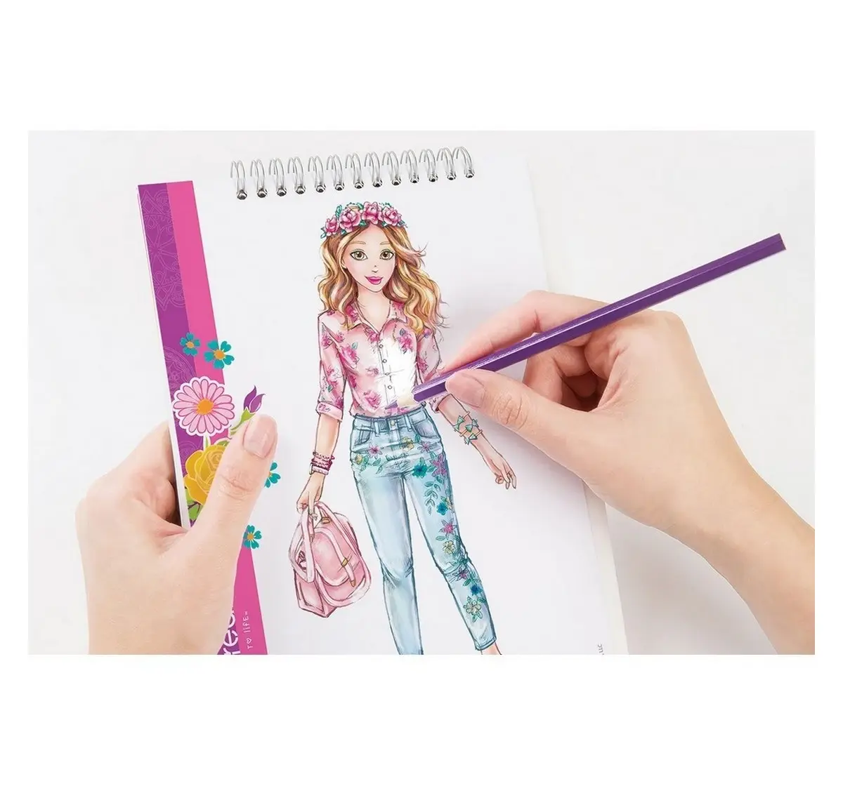 Make It Real Stationary Fashion Design Sketchbook: Blooming Creativity Multicolor 8 To 14 Years