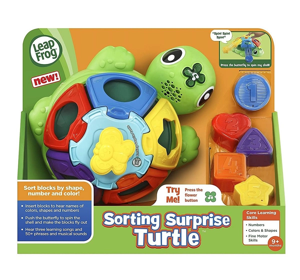 Leap Frog  Vtech Sorting Surprise Turtle Children'S Toy Learning Toys for Kids age 9M+ 