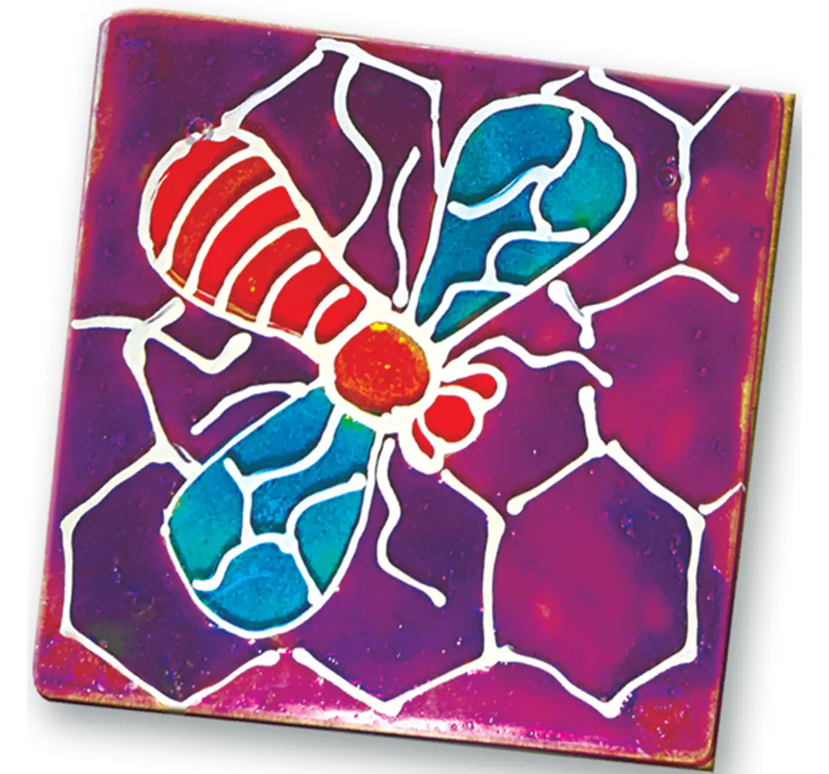 Toy Kraft Glass Painted - Acrylic Coasters, Multicolor, 8Y+