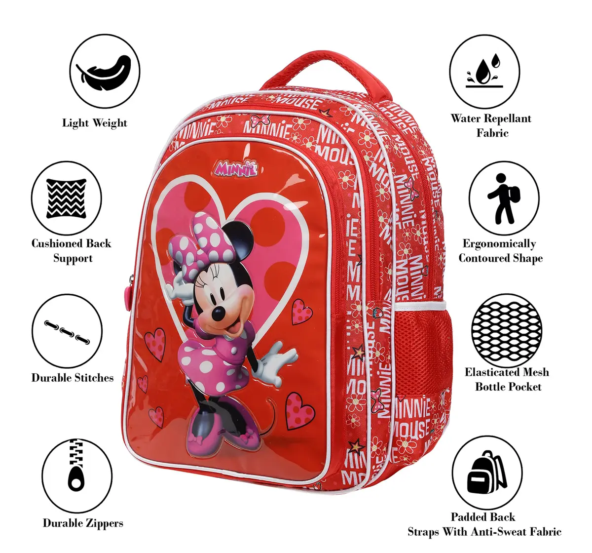 Simba Minnie Heart 18 Backpack Multicolor 3Y+