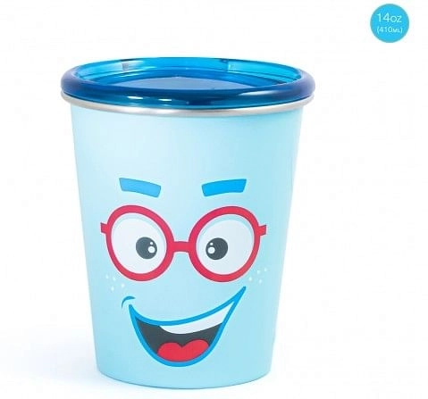 Rabitat Spill Free Stainless Steel Cup, Blue,Sparky, 5Y+