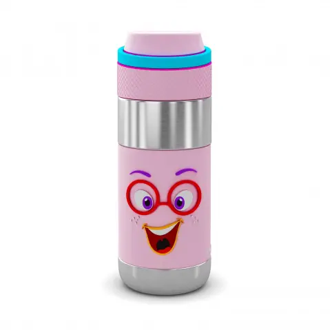 Rabitat Clean Lock Insulated Stainless Steel Sipper Water Bottle Sizzle 410 ml For Kids of Age 4Y+, Multicolour