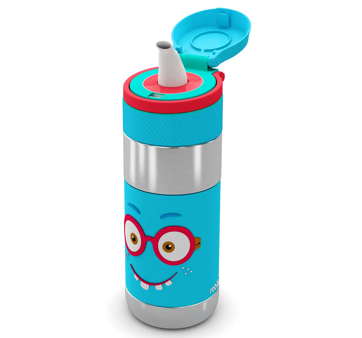 Rabitat Clean Lock Insulated Stainless Steel Sipper Water Bottle Shyguy 410 ml For Kids of Age 4Y+, Multicolour