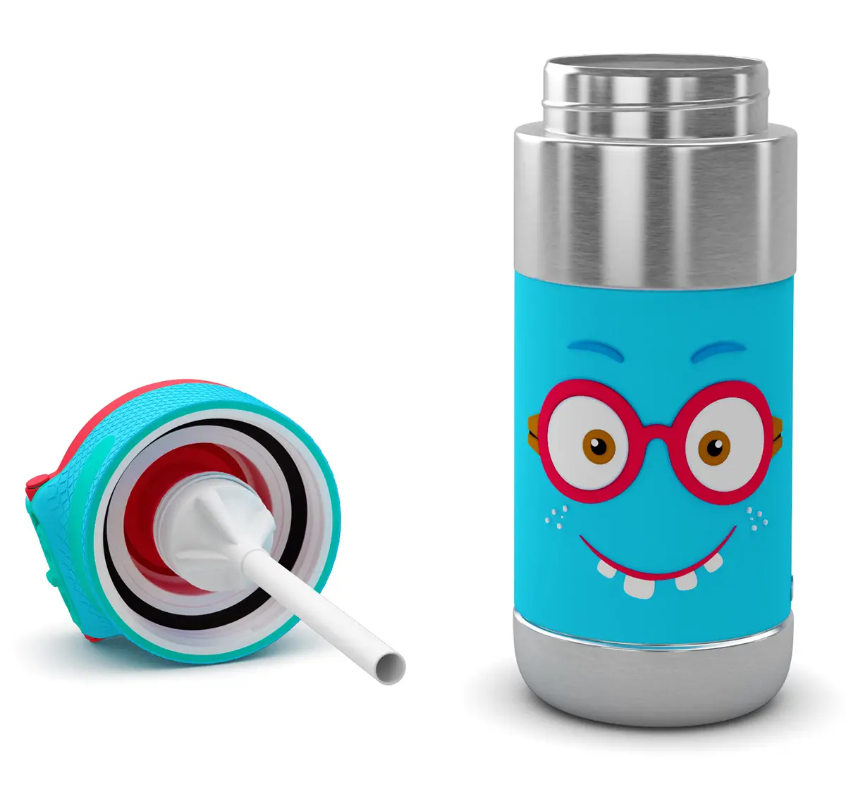 Rabitat Clean Lock Insulated Stainless Steel Sipper Water Bottle Shyguy 410 ml For Kids of Age 4Y+, Multicolour