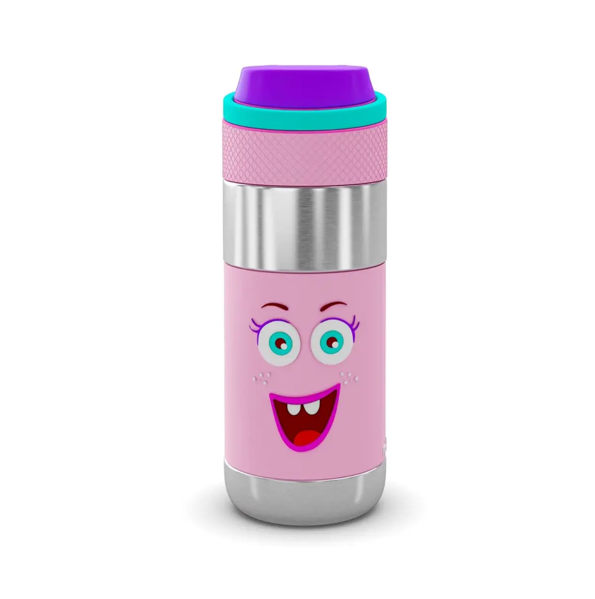 Rabitat Clean lock Insulated Stainless Steel Sipper Water Bottle Miss Butters 410 ml For Kids of Age 4Y+, Multicolour