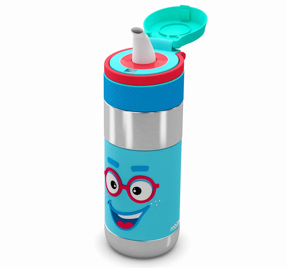 Rabitat Clean Lock Insulated Stainless Steel Sipper Water Bottle Sparky 410 ml For Kids of Age 4Y+, Multicolour