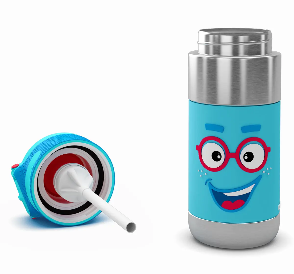 Rabitat Clean Lock Insulated Stainless Steel Sipper Water Bottle Sparky 410 ml For Kids of Age 4Y+, Multicolour