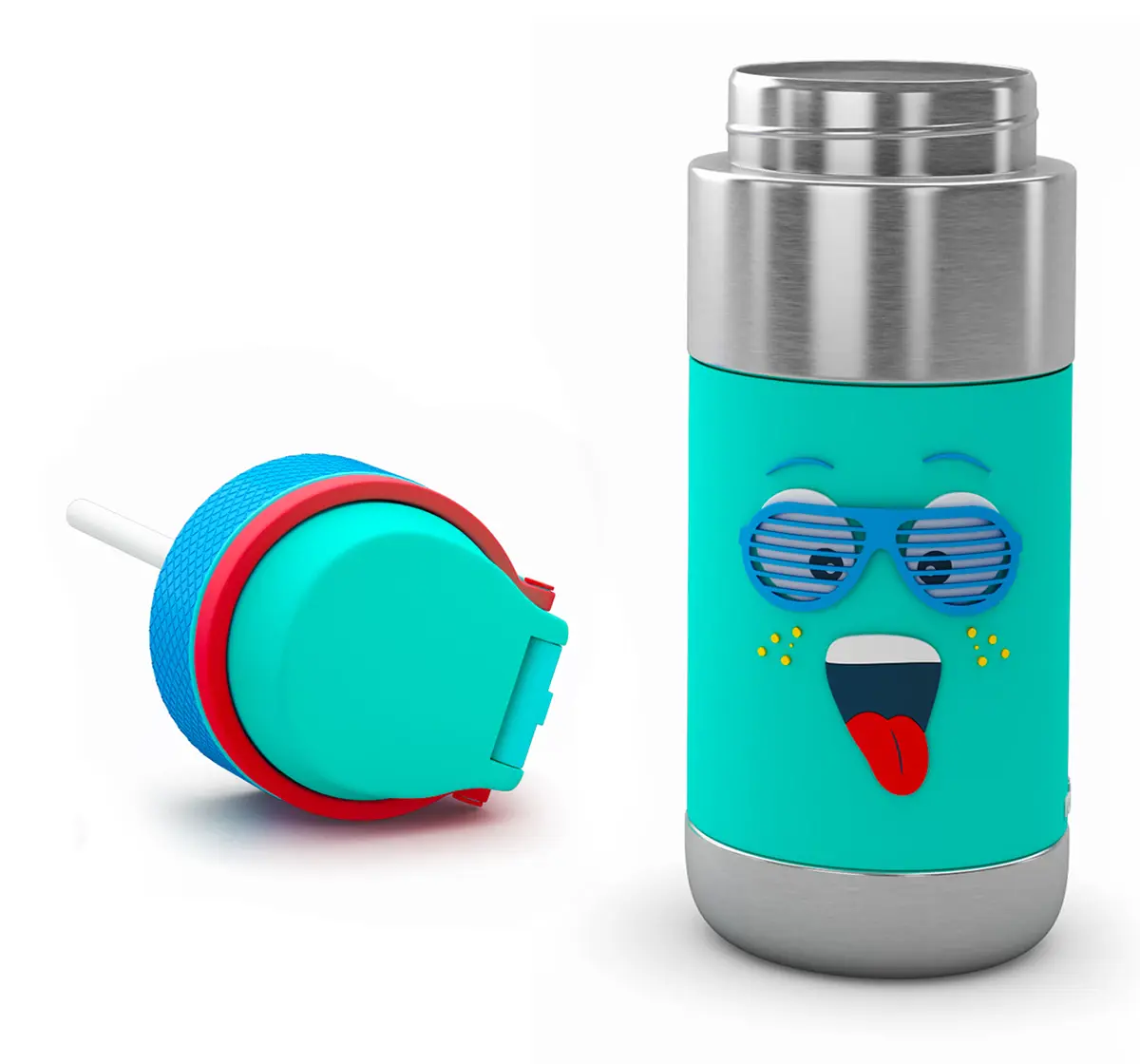 Rabitat Nutri Lock Stainless Steel Insulated Kids Sipper Bottle - Diva Purple/Pink, Fruit Infuser