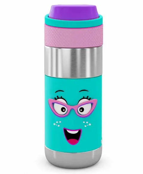 Rabitat Clean Lock Insulated Stainless Steel Sipper Water Bottle Chatter Box 410 ml For Kids of Age 4Y+, Multicolour