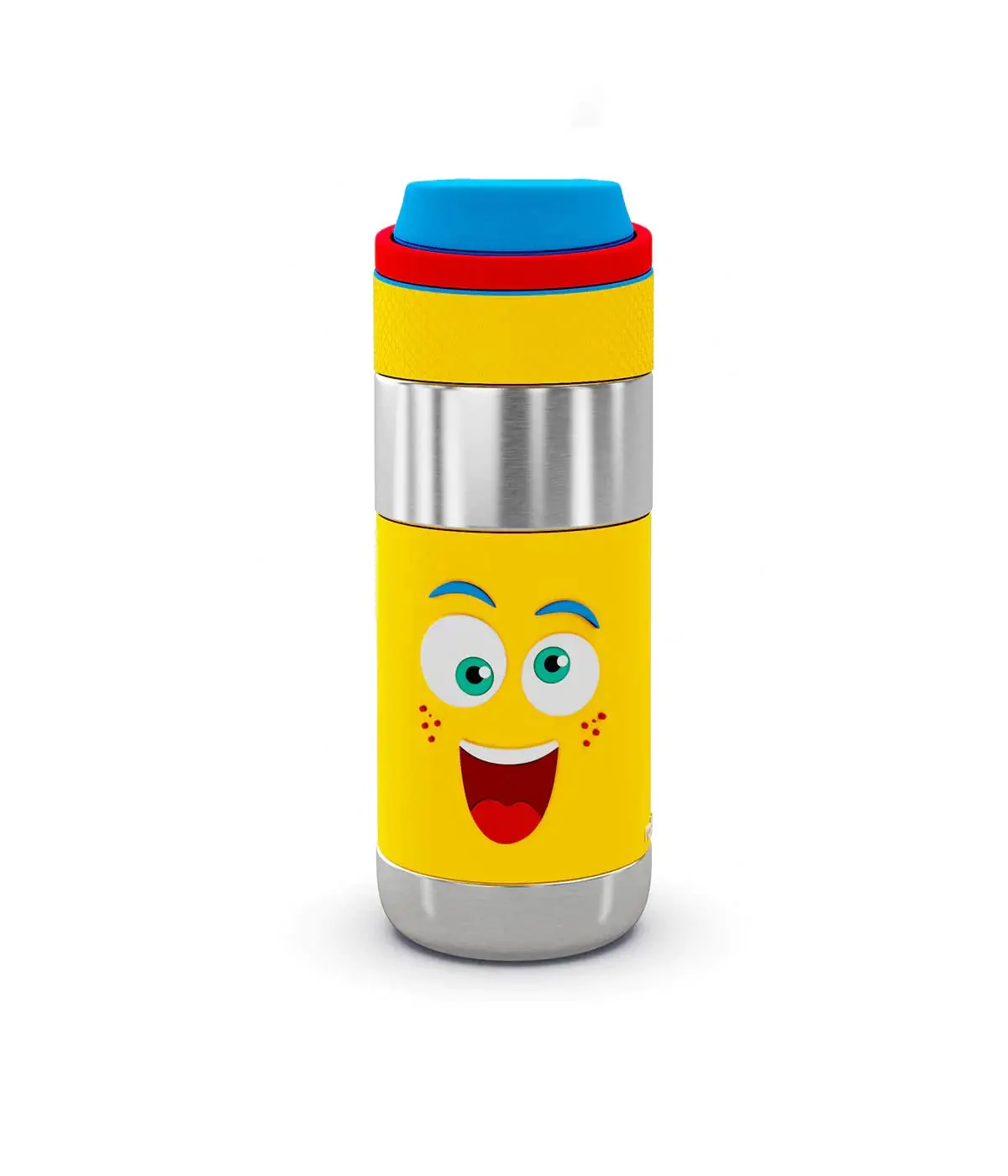 Rabitat Clean Lock Insulated Stainless Steel Sipper Water Bottle Mad Eye 410 ml For Kids of Age 4Y+, Multicolour