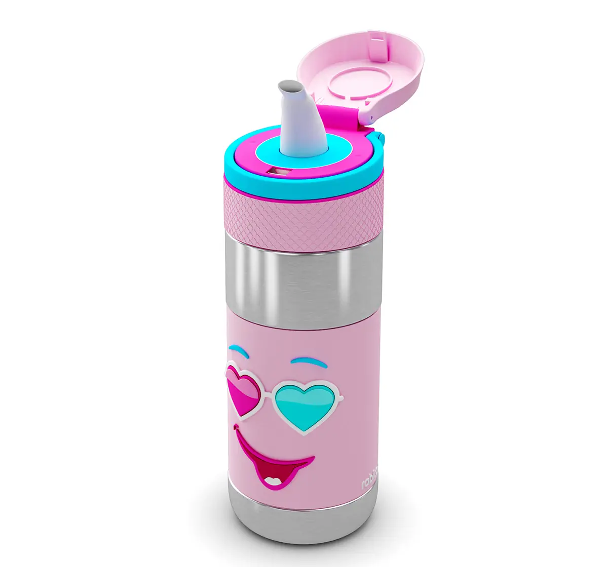 Rabitat Clean Lock Insulated Stainless Steel Sipper Water Bottle Diva 410 ml For Kids of Age 4Y+, Multicolour