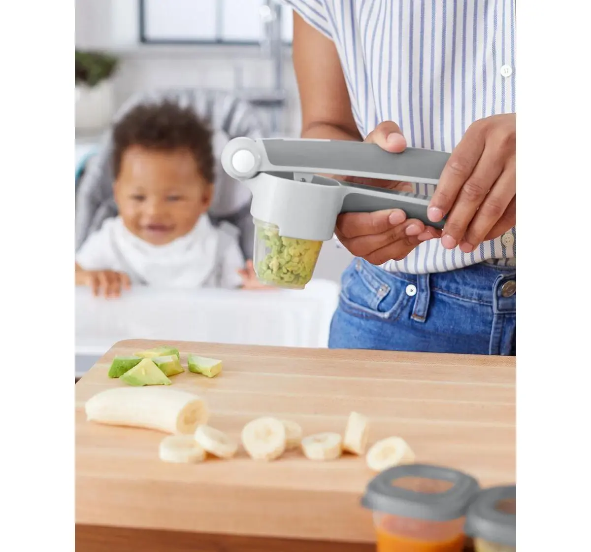 Skip Hop Weaning Accessory Easy-Prep Store And Starter Set Grey 3 To 36 Months