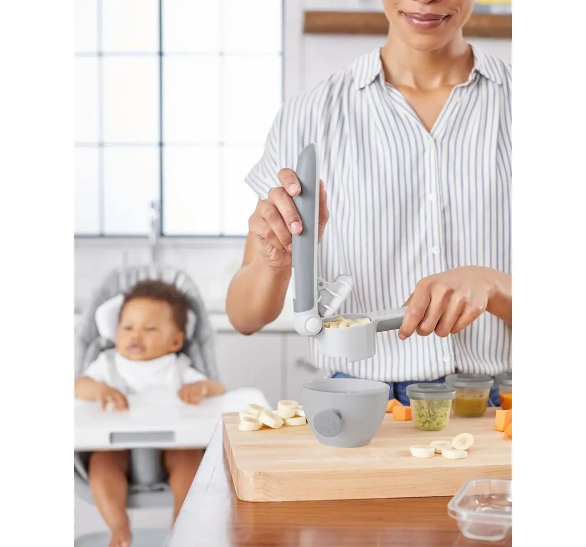 Skip Hop Weaning Accessory Easy-Prep Store And Starter Set Grey 3 To 36 Months