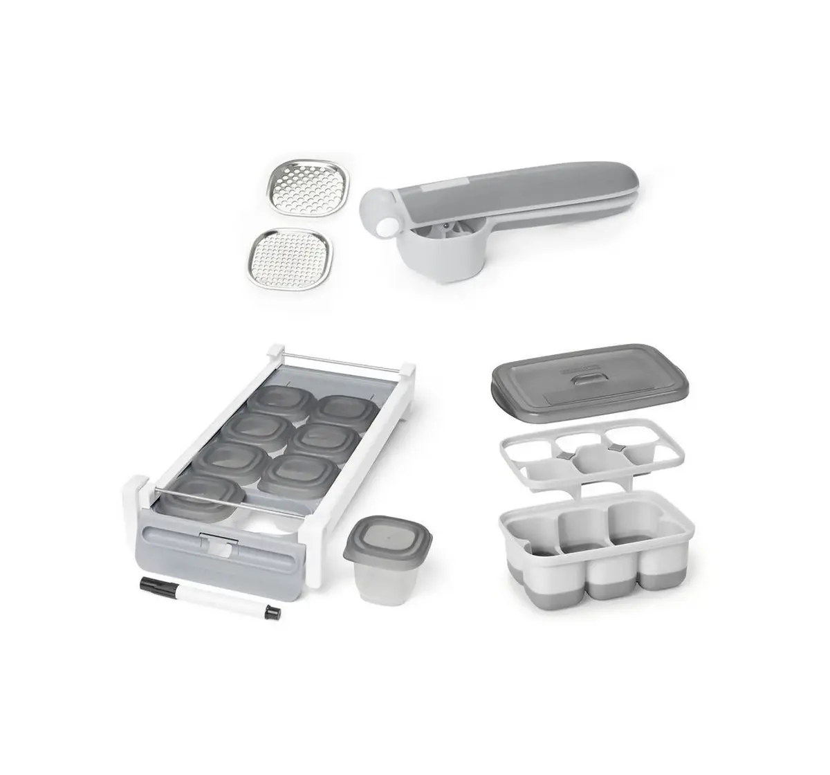 Skip Hop Weaning Accessory Easy-Prep Store And Starter Set Grey 3 To 36 Months