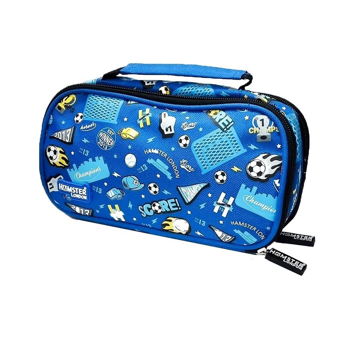 Hamster London Soccer Theme Pencil Pouch for Kids age 3Y+ (Blue)