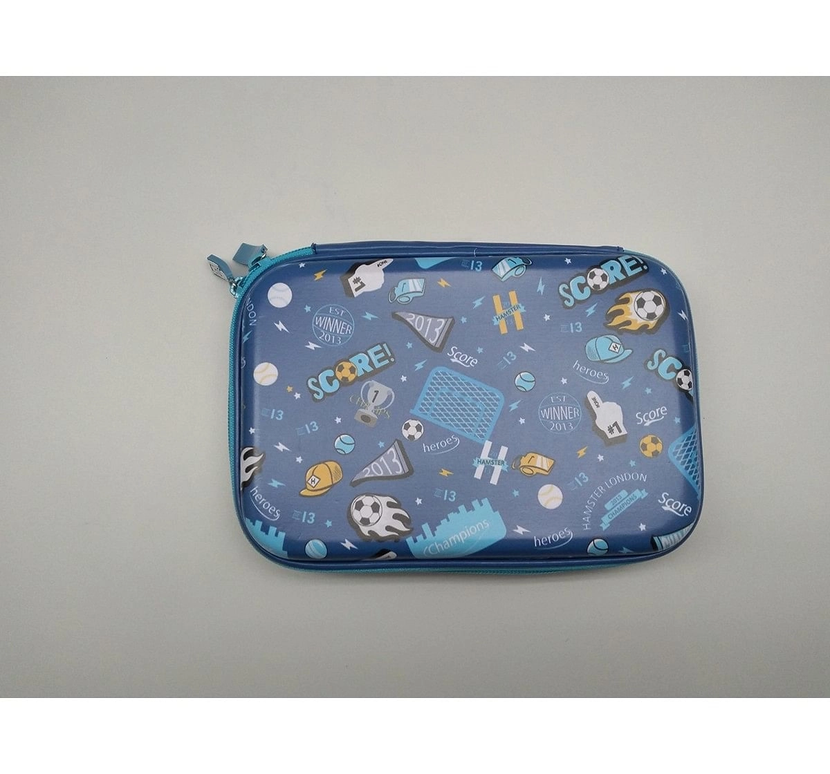 Hamster London Soccer Theme Hardtop Pencil Case for Kids age 3Y+ (Blue)